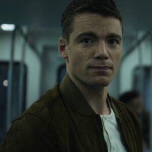 The Night Agent Peter Sutherland Suede Bomber Jacket