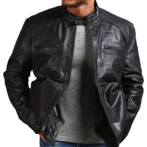 Black Classic Biker Leather Jacket
