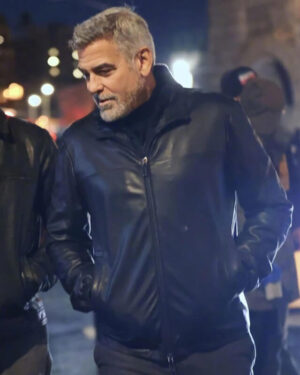 George Clooney Wolves Movie Leather Jacket