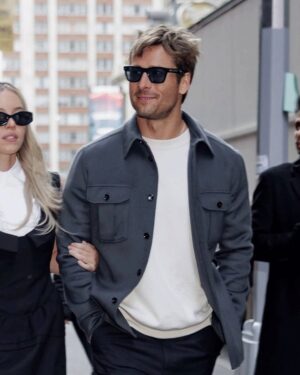 Glen Powell Blue Trucker Jacket