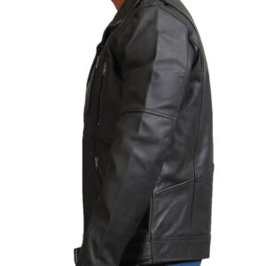 Grey Motorcycle Genuine Leather Jacket