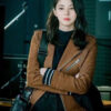 Han So-hee Brown Biker Jacket