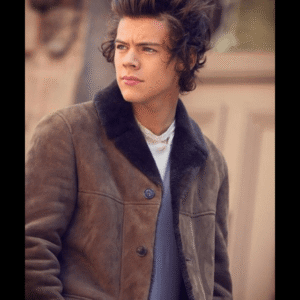 Harry Styles Shearling Suede Jacket