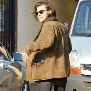 Harry Styles Shearling Suede Jacket