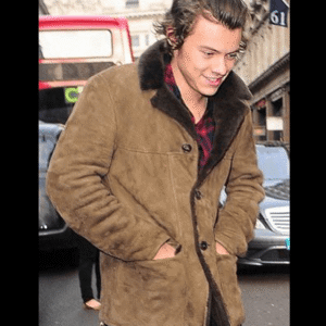 Harry Styles Shearling Suede Jacket