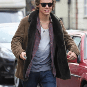 Harry Styles Shearling Suede Jacket