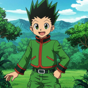 Hunter × Hunter Gon Freecss Green Faux Leather Jacket