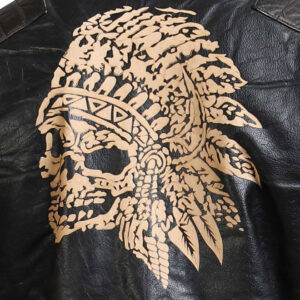 Indian Skull Biker Leather Jacket