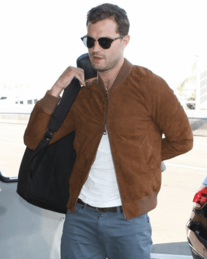 Jamie Dornan Brown Suede Jacket