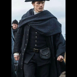 Outlander Jamie Fraser Black Long Coat S04