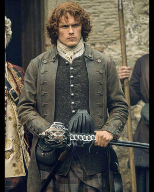 Outlander Jamie Fraser Distressed Leather Coat