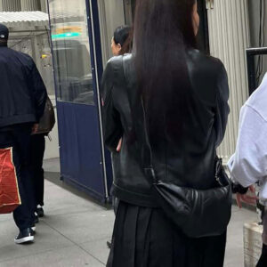 Blackpink Jennie Kim Black Leather Jacket