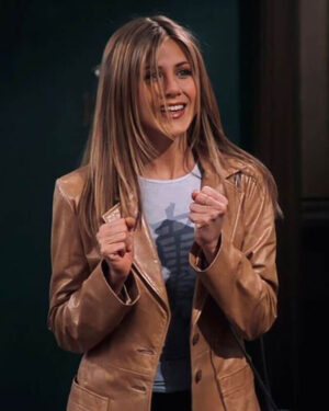 Rachel Green Brown Leather Coat Friends Season 5