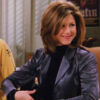 Friends Rachel Green Black Leather Blazer S02
