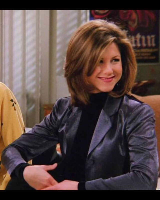 Friends Rachel Green Black Leather Blazer S02