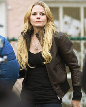 Once Upon a Time Emma Swan Bomber Leather Jacket