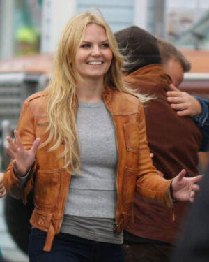 Once Upon a Time Emma Swan Brown Leather Jacket