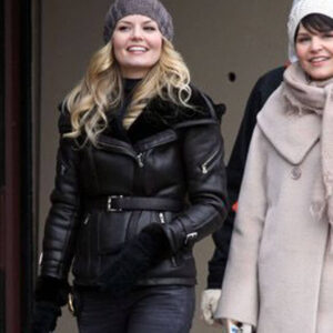Once Upon a Time Emma Swan Shearling Leather Jacket
