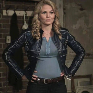 Once Upon a Time Emma Swan Blue Leather Jacket