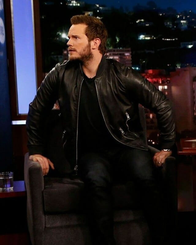 Chris Pratt Bomber Leather Jacket