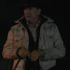 John Dutton Yellowstone White Leather Jacket S05