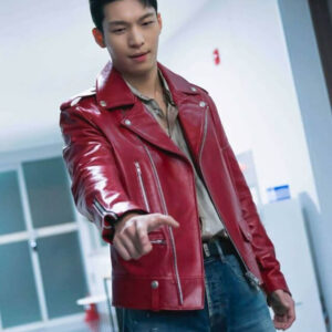 Bad and Crazy Wi Ha-joon Biker Leather Jacket