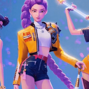 KPop Demon Hunters Rumi Yellow Leather Jacket