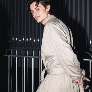 Louis Partridge White Coat