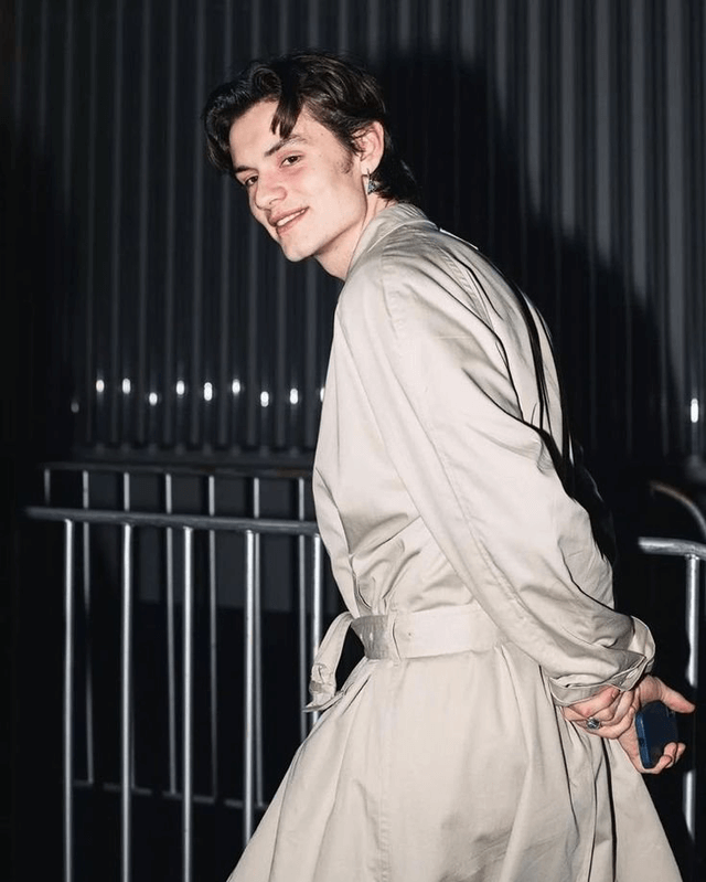 Louis Partridge White Coat