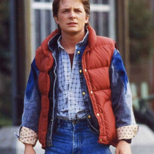 Back to The Future 2 Marty Red Puffer Vest