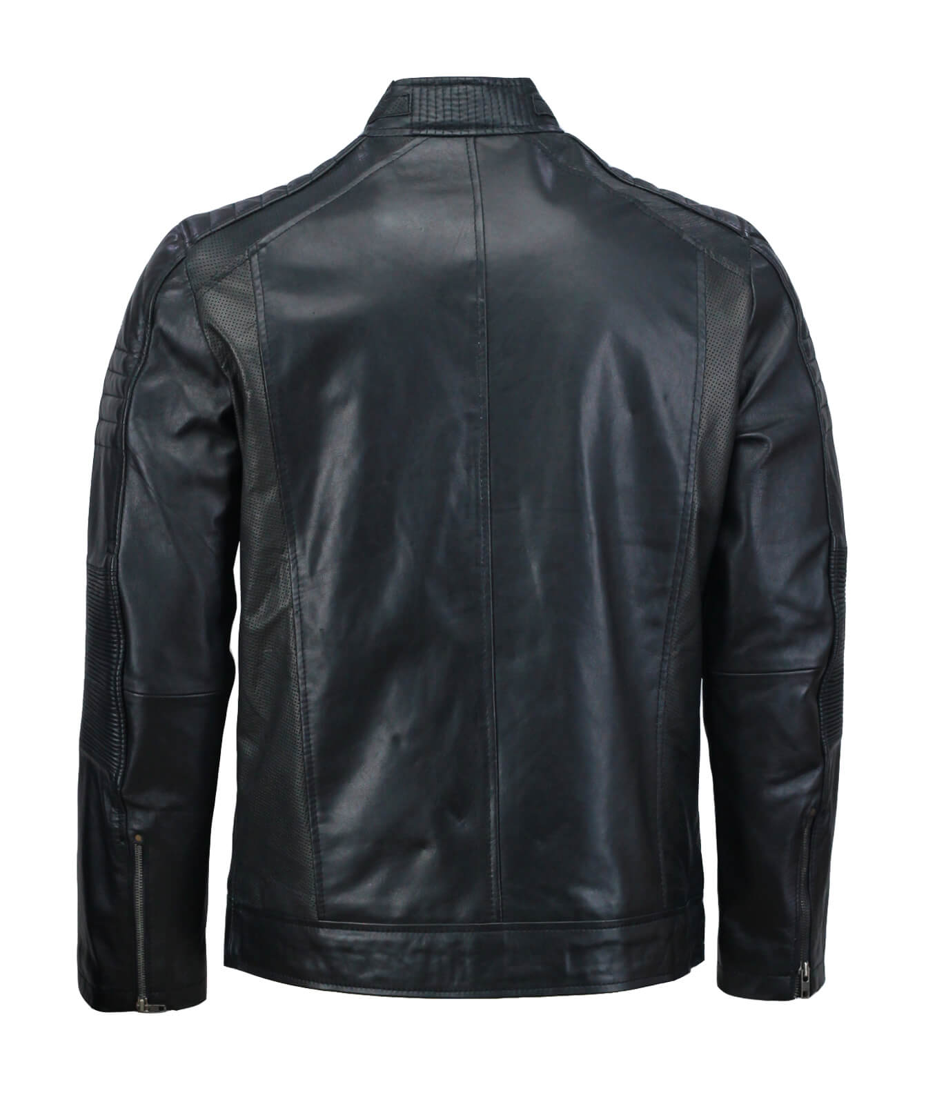 Black Café Racer Leather Jacket