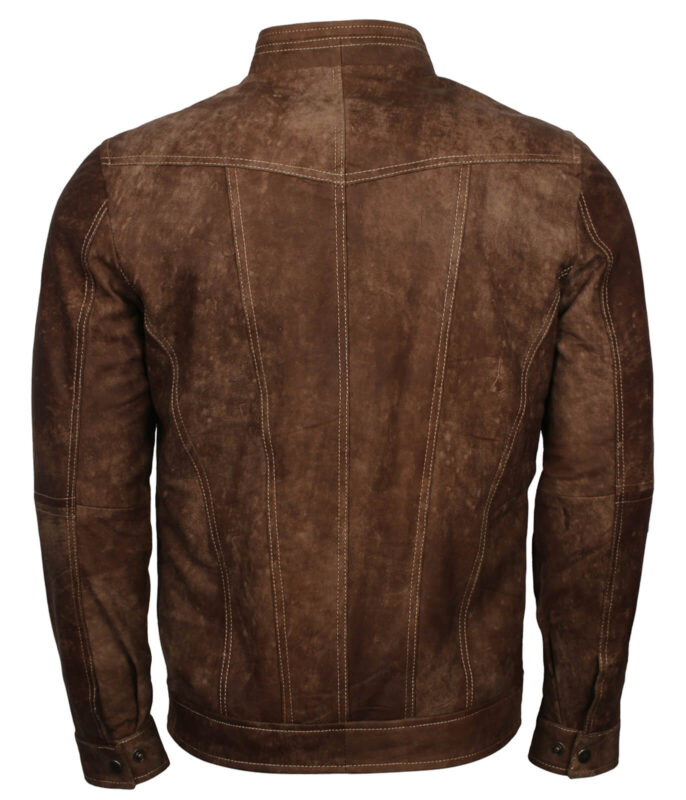 Vintage Brown Nubuck Leather Jacket