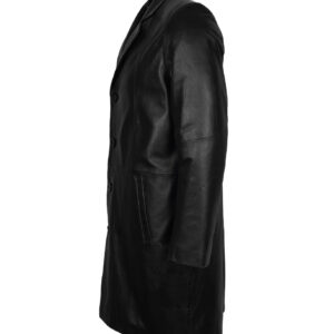 Black Classic Sheepskin Leather Coat