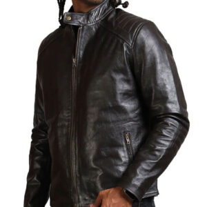 Dark Brown Biker Leather Jacket