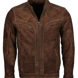 Vintage Brown Nubuck Leather Jacket