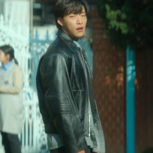 Mr. Plankton Woo Do Hwan Black Leather Jacket