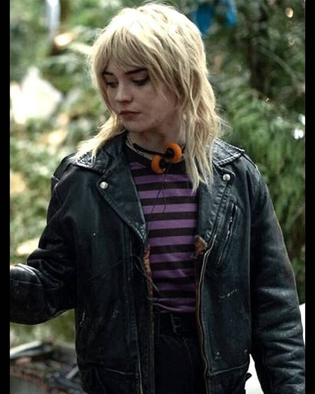 Natalie Yellowjackets Black Leather Jacket