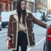 Olivia Rodrigo Brown Shearling Coat