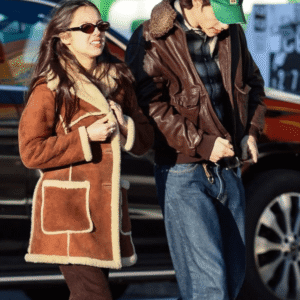Olivia Rodrigo Brown Shearling Coat