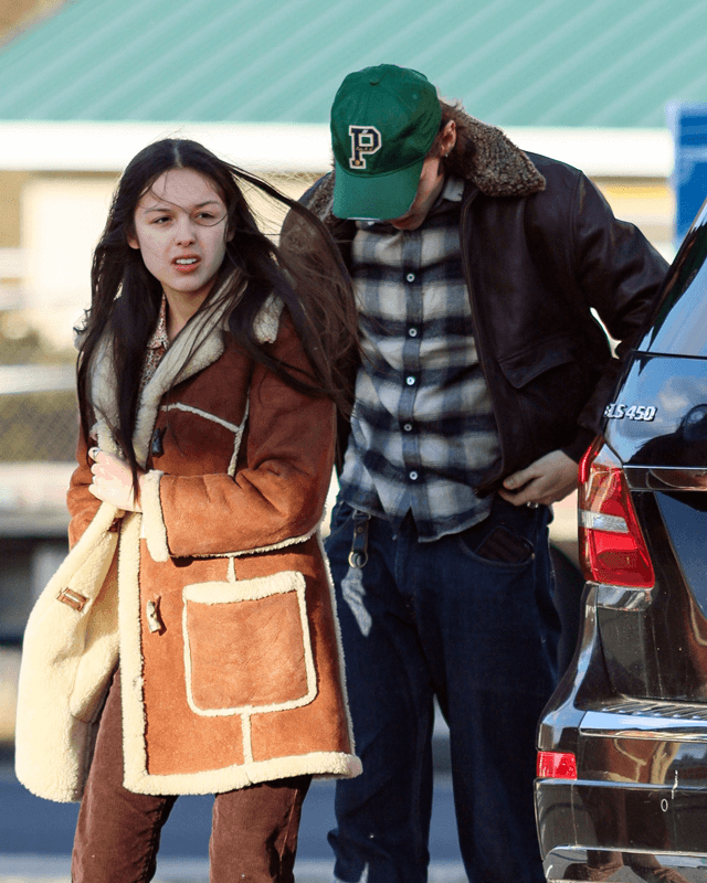 Olivia Rodrigo Brown Shearling Coat