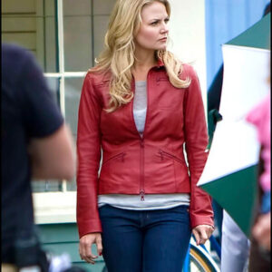 Once Upon a Time Emma Swan Red Leather Jacket