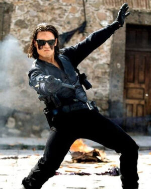 Johnny Depp Black Leather Vest