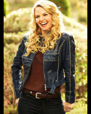 Once Upon a Time Emma Swan Blue Leather Jacket