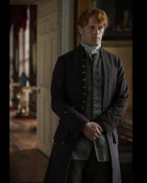 Outlander Jamie Fraser Black Long Coat S04