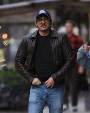Pedro Pascal Black Leather Jacket