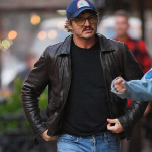 Pedro Pascal Black Leather Jacket