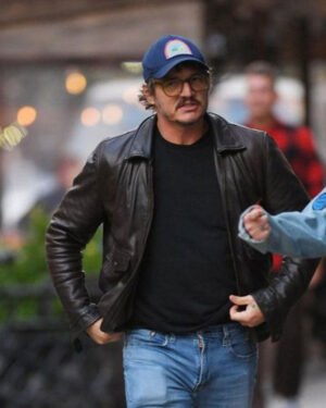 Pedro Pascal Black Leather Jacket