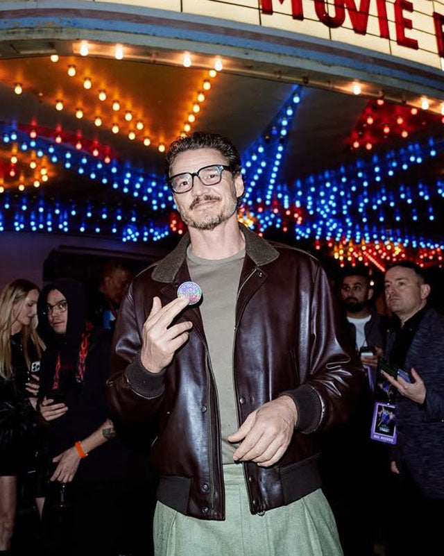 Pedro Pascal Dark Brown Leather Jacket