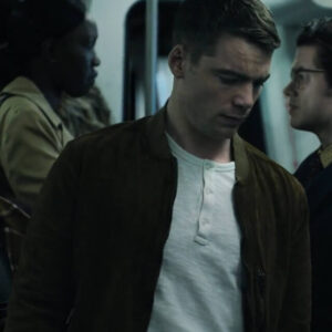 The Night Agent Peter Sutherland Suede Bomber Jacket