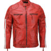 Men’s Red Motorcycle Leather Jacket